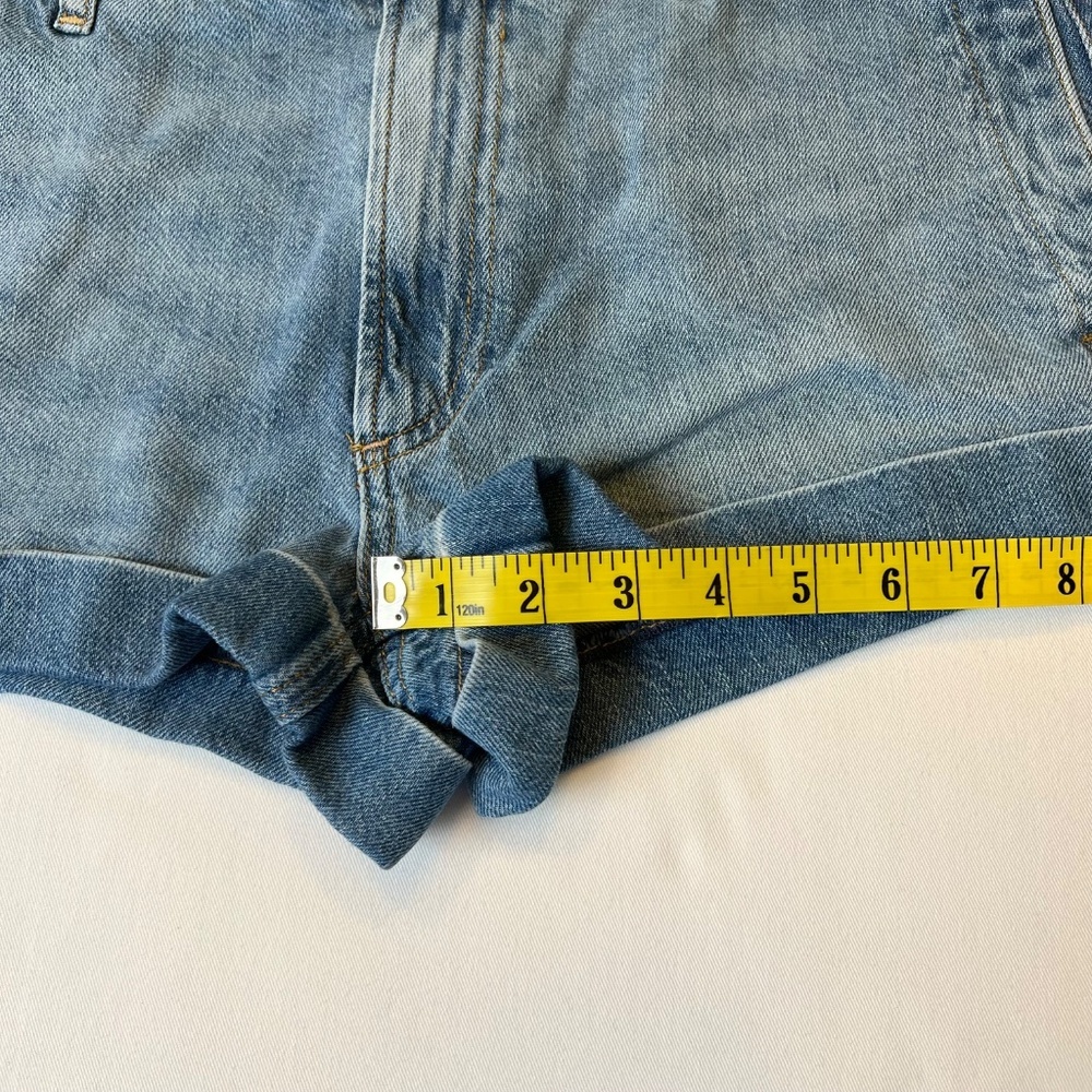 WE THE FREE LION HEART DENIM SHORTS LINEN DENIM BLEND - Picture 10 of 14